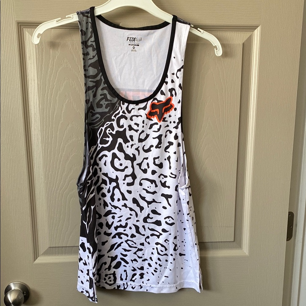Fox Racing Black and White Sleeveless Top